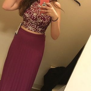 Purple 2 piece prom/ formal dress
